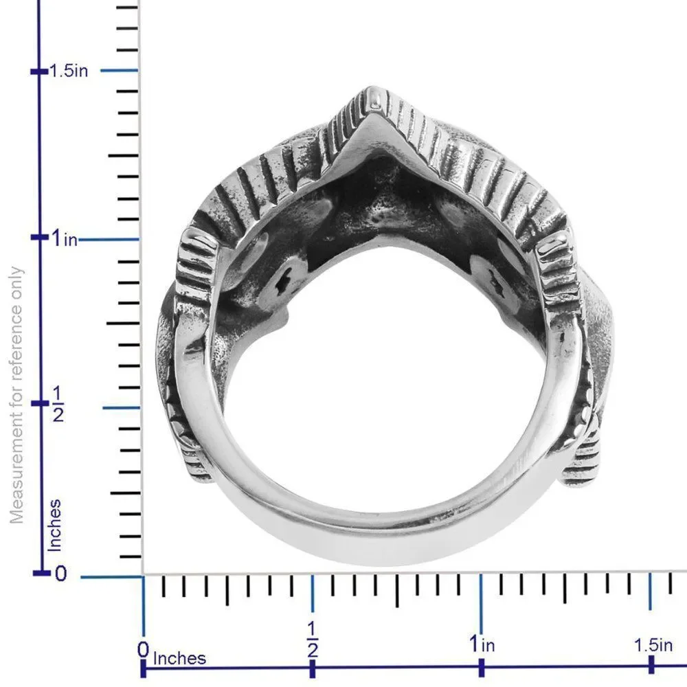 Black Oxidised Stainless Steel Ring Size 12